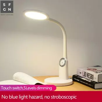 Настольная лампа для кабинета, спальни, прикроватные лампы, Офисная Светодиодная настольная лампа с защитой для глаз, светодиодсветильник лампа, 5 уровней яркости