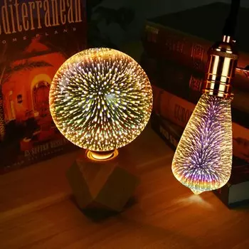Настольная лампа Guillermo 3D эффект фейерверка