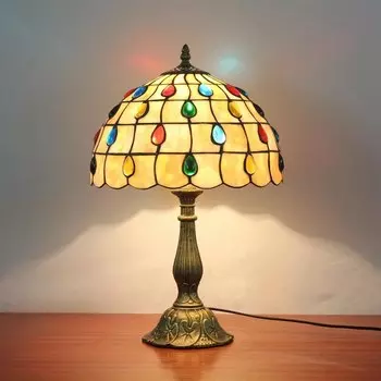 Настольная лампа LZPZ RUI из витражного стекла