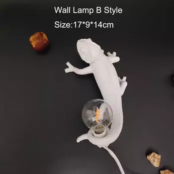 Настольная лампа Mayshirt хамелеон из смолы