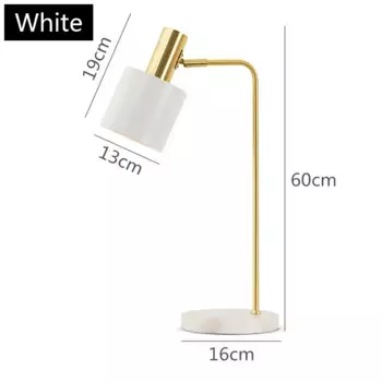 Настольная лампа vecli белая+золотая