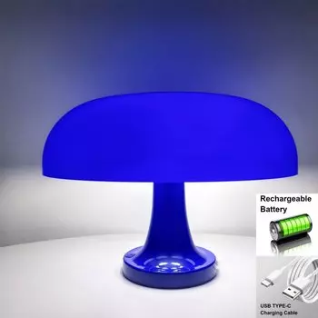 Настольная лампа в виде гриба, современный дизайн Баухауса, настольная лампа, 3 режима освещения, неограниченное количество затемнения, атмосферный свет для спальни отеля