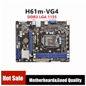 Настольная Материнская плата Asrock H61m-VG4 Micro ATX DDR3 16GB LGA 1155 Материнская плата