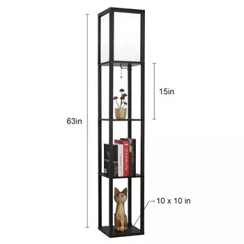 Настольная напольная лампа Ganeed черная белая