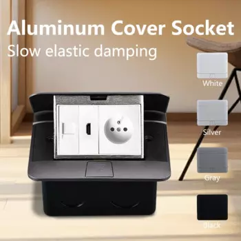 Настольная розетка Выдвижная напольная розетка с USB HDMI настольная розетка алюминиевая крышка скрытая розетка ЕС 146x120мм