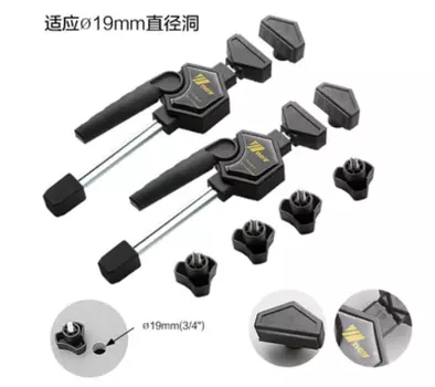 Настольные зажимы Rubyliutools, комплект 2 шт., черный