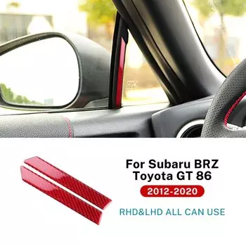 Настоящая мягкая наклейка из углеродного волокна для Subaru BRZ Toyota GT86 2012-2016 2017 2018 2019 2020, аксессуары для интерьера LHD RHD A-Pillar