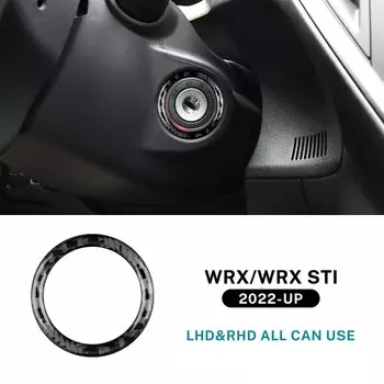 Настоящая мягкая наклейка из углеродного волокна для Subaru WRX/WRX STI 2022 2023 2024, отверстие для отверстия для ключа зажигания автомобиля, кольцо двигателя, отделка салона зажигания