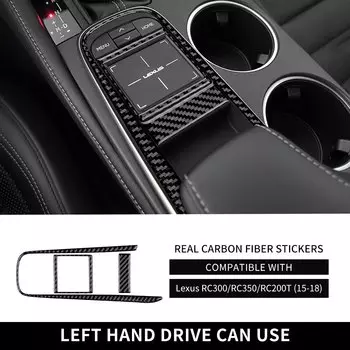 Настоящая мягкая наклейка из углеродного волокна для Lexus RC300 RC350 RC200T 2015 2016 2017 аксессуары для внутреннего управления навигацией