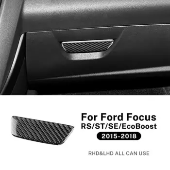 Настоящая мягкая наклейка из углеродного волокна для Ford Focus SE RS ST Ecoboost 2015 2016 2017 2018 LHD RHD Автомобильная пассажирская перчаточная коробка, отделка панели