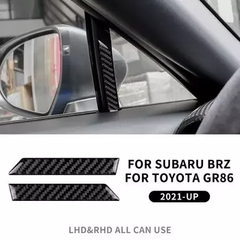 Настоящая мягкая наклейка из углеродного волокна для Subaru BRZ, Toyota GR86 2021 2022 2023, RHD LHD, искусственные аксессуары для интерьера