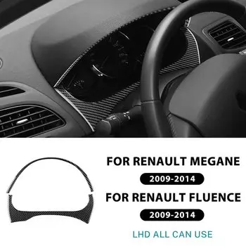 Настоящая мягкая наклейка из углеродного волокна для Renault Fluence Megane RS 2009, 2010, 2011, 2012, 2013, 2014, 2015, аксессуары для инструментов LHD RHD