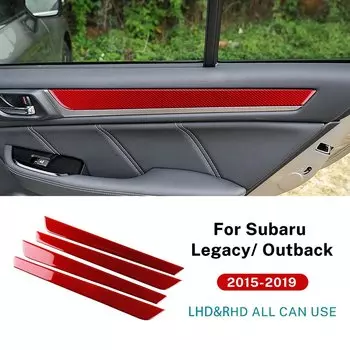 Настоящая мягкая наклейка из углеродного волокна для Subaru Legacy 2015 2016 2017 2018 2019, LHD RHD, автомобильная задняя дверная панель, аксессуары для отделки