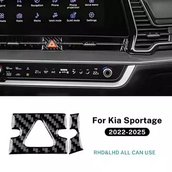 Настоящая мягкая наклейка из углеродного волокна для Kia Sportage NQ5 2022 2023 2024 2025 LHD RHD, автомобильная сигнальная лампа, рамка, аксессуары
