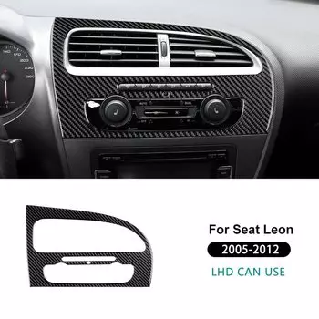 Настоящая мягкая наклейка из углеродного волокна для Seat Leon 2005 2006 2007 2008 2009 2010 2011 2012 LHD RHD Автомобильный инструмент Аксессуары для панели переменного тока