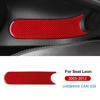 Настоящая мягкая наклейка из углеродного волокна для Seat Leon MK1 2005 2006 2007 2008 2009 2010 2011 2012, аксессуары для отделки панели ручного тормоза автомобиля