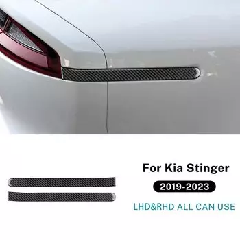 Настоящая мягкая наклейка из углеродного волокна для Kia Stinger 2019 2020 2021 2022 LHD RHD Автомобильная Задняя Тормозная лента аксессуары для отделки