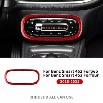 Настоящая мягкая углепластиковая наклейка для Mercedes Benz Smart 453 Fortwo/Forfour 2016 2017 2018-2021