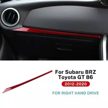 Настоящее мягкое углеродное волокно для Subaru BRZ Toyota GT86 2012-2016 2017 2018 2019 2020 LHD RHD автомобильная консоль для второй пилота, полоса приборной панели