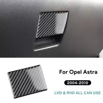 Настоящее мягкое углеродное волокно для Vauxhall Opel Astra H MK5 2004 2005 2006 2007 2008 2009 2010 LHD RHD Car Co-pilot Storage Box Sticker