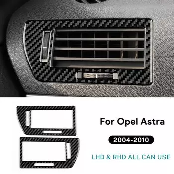 Настоящее мягкое углеродное волокно для Vauxhall Opel Astra H MK5 2004 2005 2006 2007 2008 2009 2010, автомобильная наклейка на воздуховыпускное отверстие