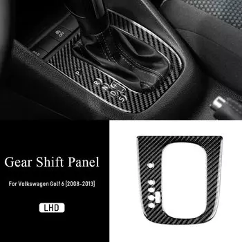Настоящее мягкое углеродное волокно для Volkswagen VW Golf 6 GTI R MK6 Scirocco 2009 2010 2011 2012 2013 Jetta 2011 2012 2013 2014 Наклейка на панель переключения передач Аксессуары для отделки