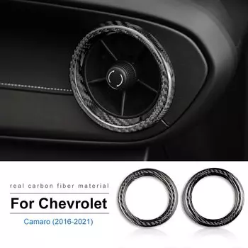 Настоящее твердое углеродное волокно для Chevrolet Camaro 2016 2017 2018 2019 2020 2021 2022 2023, аксессуары, автомобильная наклейка на вентиляционное отверстие
