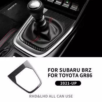 Настоящее твердое углеродное волокно для Subaru BRZ, Toyota GR86 2021 2022 2023 2024, наклейка на панель шестеренок, внутренняя отделка, аксессуары LHD RHD