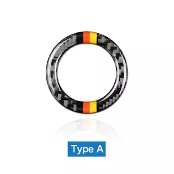 Настоящее углеродное волокно, автомобильный переключатель зажигания, кольцо с отверстием для ключа, наклейка для Mercedes Benz W204 W212 W246 A B C E Class GLA CLA GLC SLK