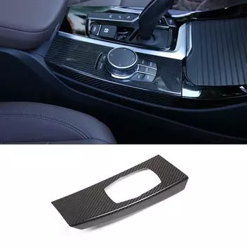 Настоящее углеродное волокно, декоративная крышка центральной консоли автомобиля, накладка на панель для BMW X3 G01 X4 G02 2018 2019 2020 2021 2022 + аксессуары