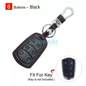 Настоящий кожаный автомобильный брелок для Cadillac Escalade ATS XT4 XT5 XT6 CTS Смарт-пульт дистанционного брелока Крышка Брелок Протектор Сумка Авто аксессуар