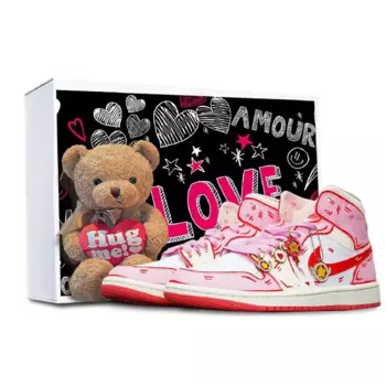 НастроитьВинтажные баскетбольные кроссовки Jordan Air Jordan 1, женские кроссовки BQ6472-186