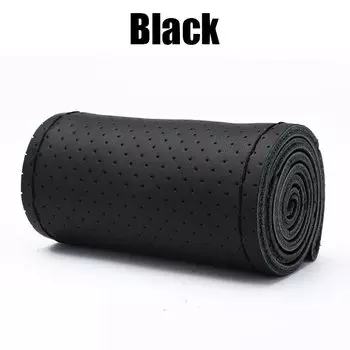 Натуральная кожа, чехол на руль автомобиля с игольной нитью, диаметр 37-38 см, оплетка «сделай сам», защита рулевого колеса из воловьей кожи