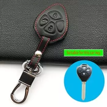 Натуральная кожа, мужской и женский брелок для ключей, чехол для ключей от машины, чехол для Toyota Tarago RAV4 Corolla Camry Celica Avalon, 3-х ключей
