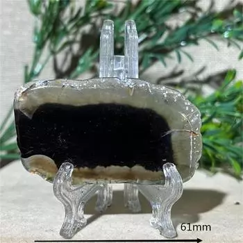 Натуральная плита агата с подставкой