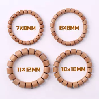 Натуральное индийское сандаловое дерево 7, 8, 9, 10 мм, прямые бусины, бусины в старинном стиле, бусины в форме бочонка, женский браслет из сандалового дерева
