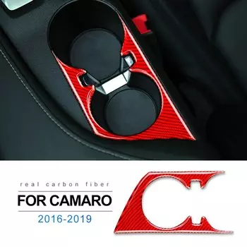 Натуральное мягкое углеродное волокно для Chevrolet Camaro 2016, 2017, 2018, 2019, 2020, 2021, 2022, 2023, аксессуары, наклейка, автомобильная панель держателя стакана