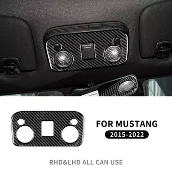 Натуральное мягкое углеродное волокно для Ford Mustang 2015, 2016, 2017, 2018, 2019, 2020, 2021, 2022, аксессуары, стикер для чтения автомобиля, искусственная Обложка