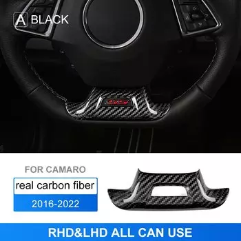 Натуральное твердое углеродное волокно для Chevrolet Camaro 2016 2017 2018 2019 2020 2021 2022 аксессуары для салона автомобиля Наклейка на руль