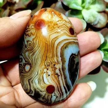 Кристалл сардоникс агат нерегулярная пальма EBET