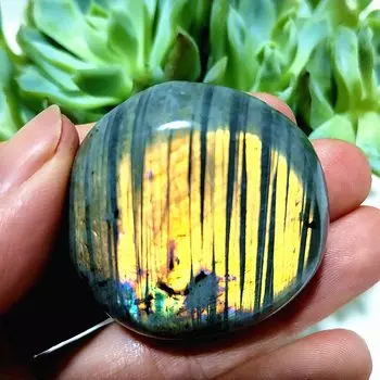 Натуральный кристалл, желтый, фиолетовый лабрадорит, пальмовый камень, медитация, волшебник, чакра, духовный целебный драгоценный камень, декор комнаты