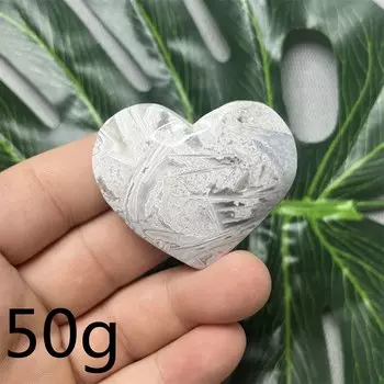 Натуральный многослойный агат сердце YOCO