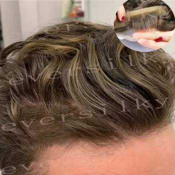 Натуральный парик Hairline Q6, мужской парик из коричневого светлого дышащего кружева, супер прочный парик из человеческих волос, мужской протез, парик