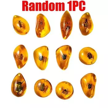 Натуральный янтарь с насекомым SD&HI