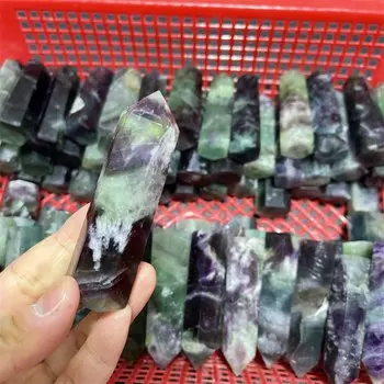 Натуральный радужный кристаллы флуорит снежинка