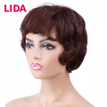 Натуральный волнистый парик для чернокожих женщин Lida