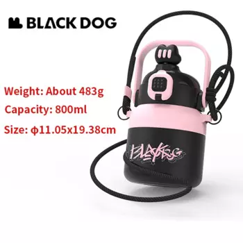 Naturehike BLACKDOG 316 Термальная бутылка для воды из нержавеющей стали 800 мл с соломенной чашкой в тонну Спортивная чашка для воды в тренажерном зале Посуда для напитков 483 г Свет