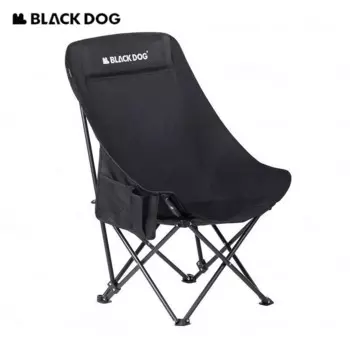 Naturehike BLACKDOG Moon Chair Складной стул для кемпинга с высокой спинкой Открытый портативный пляжный стул для рыбалки с карманами 58x58x90 см