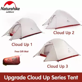 Naturehike Cloud Up 1 2 3 палатка Сверхлегкая палатка для кемпинга для 1-3 человек рюкзак для путешествий на открытом воздухе обновление 20D силиконовый брезент свободный коврик