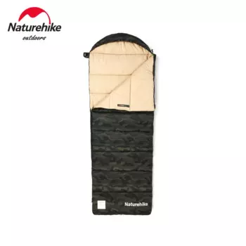 Naturehike камуфляжный хлопковый спальный мешок для кемпинга, водонепроницаемый сверхлегкий двойной большой пододеяльник, 3-сезонный походный спальный мешок